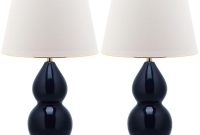 Safavieh Jill 255 In Navy Double Gourd Ceramic Lamp Set Of 2 with dimensions 1000 X 1000