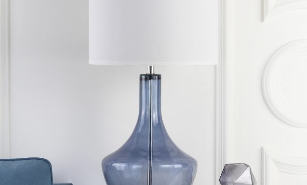 Safavieh Lighting 33 Inch Mercury Light Blue Table Lamp Free Within in dimensions 2500 X 2500