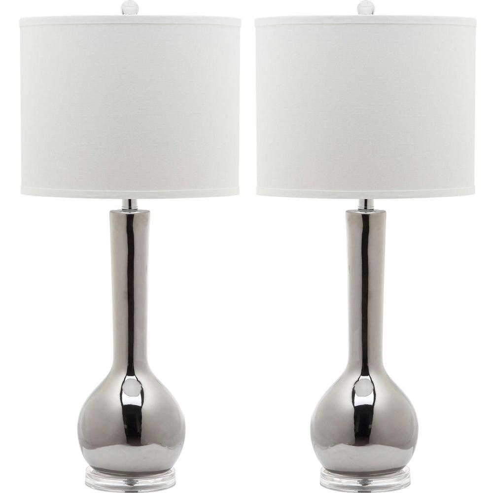 Safavieh Mae 305 In Silver Long Neck Ceramic Table Lamp Set Of 2 for measurements 1000 X 1000