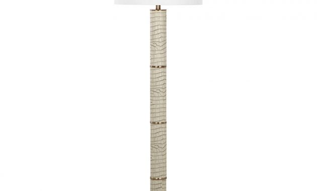 Safavieh Marcello Faux Snakeskin Floor Lamp Ivoryoff White regarding sizing 1001 X 1001