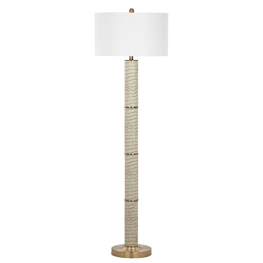 Safavieh Marcello Faux Snakeskin Floor Lamp Ivoryoff White regarding sizing 1001 X 1001