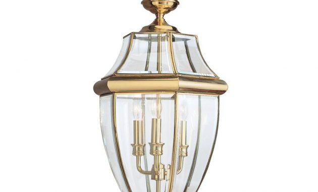 Sea Gull Lighting Lancaster 3 Light Outdoor Polished Brass Post pertaining to proportions 1000 X 1000