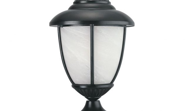 Sea Gull Lighting Yorktown 1 Light Outdoor Black Post Light With Led for sizing 1000 X 1000