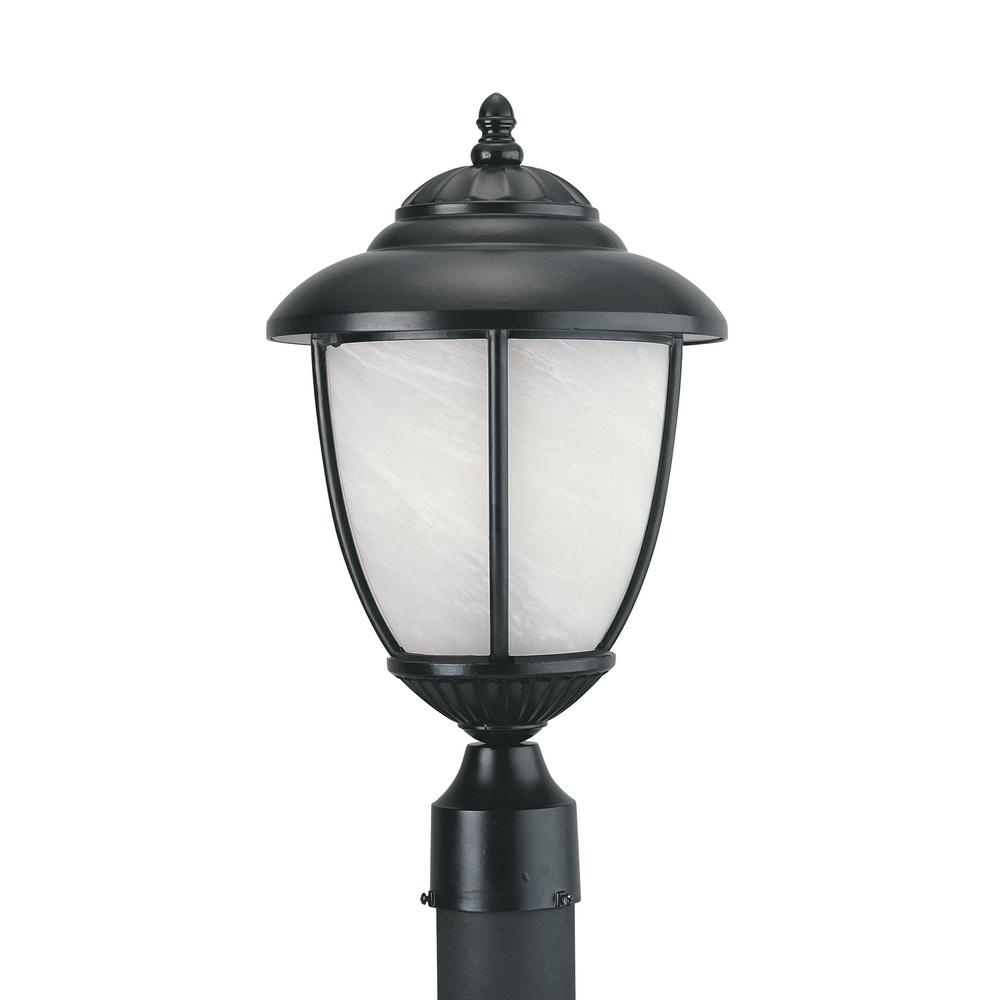 Sea Gull Lighting Yorktown 1 Light Outdoor Black Post Light With Led for sizing 1000 X 1000