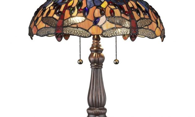 Serena Ditalia Tiffany Red Dragonfly 25 In Bronze Table Lamp pertaining to proportions 1000 X 1000