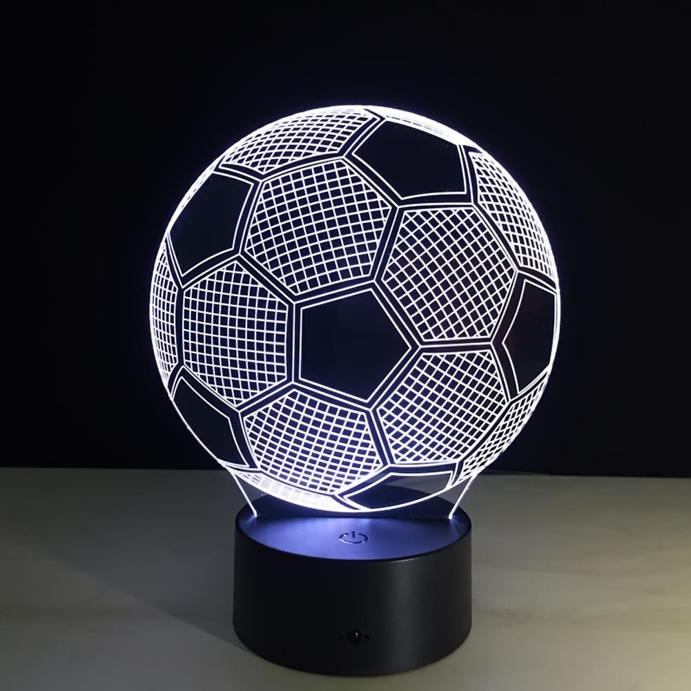 Seven Colors Changing Soccer Football Night Light 3d Visual Led inside proportions 1001 X 1001