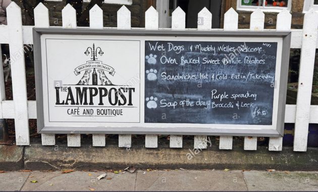 Sign Outside Dog Friendly The Lamppost Cafe And Boutique Hebden intended for proportions 1300 X 956