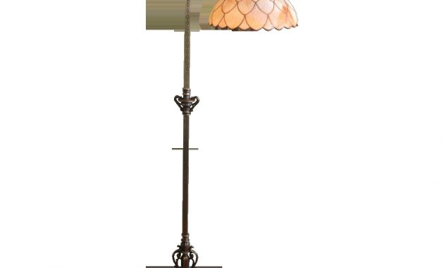 Signed Rembrandt Floor Lamp With Large Slag Glass Shade throughout size 1023 X 1023