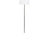 Simple Designs Brushed Nickel Drum Shade Floor Lamp White Crystal within sizing 3000 X 3000