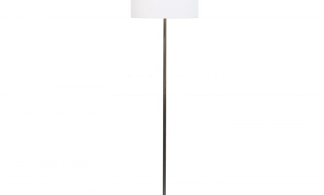 Simple Designs Brushed Nickel Drum Shade Floor Lamp White Crystal within sizing 3000 X 3000