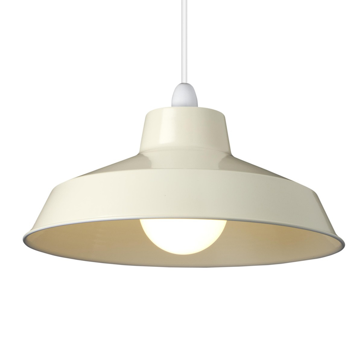 Small Dual Fitting Pluto Metal Lighting Pendant Shades Cream within proportions 1200 X 1200