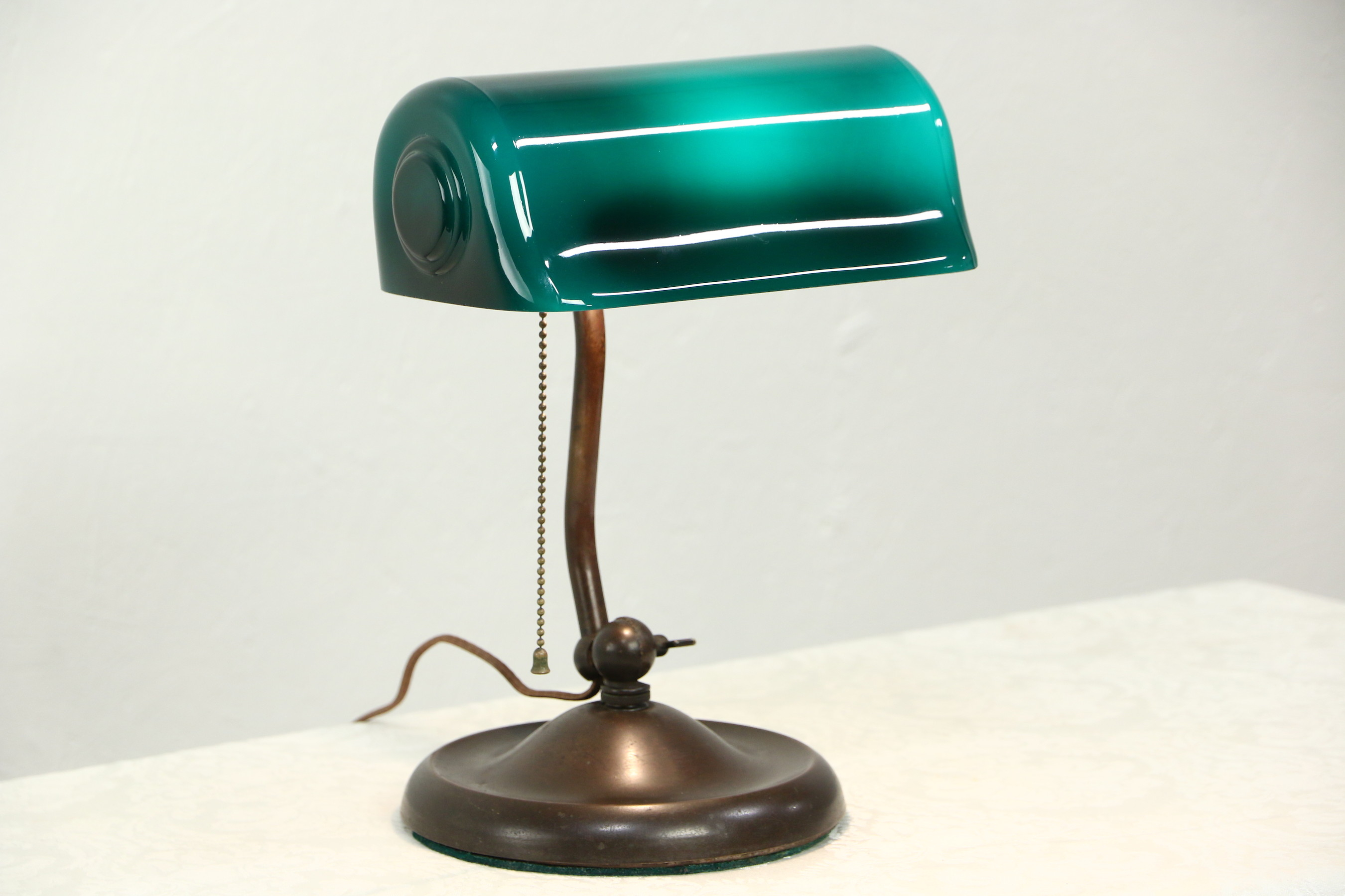 Sold Verdelite Antique Banker Lamp For Rolltop Desk Or Piano throughout sizing 2700 X 1800