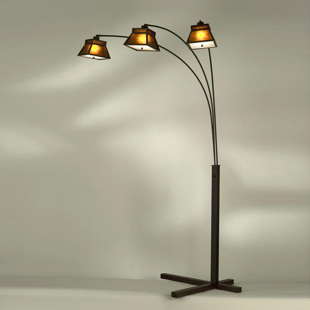 Spider Lamps 3 Light Craftsman Arc Floor Lamp Dark Brown Fashion with proportions 1000 X 1000