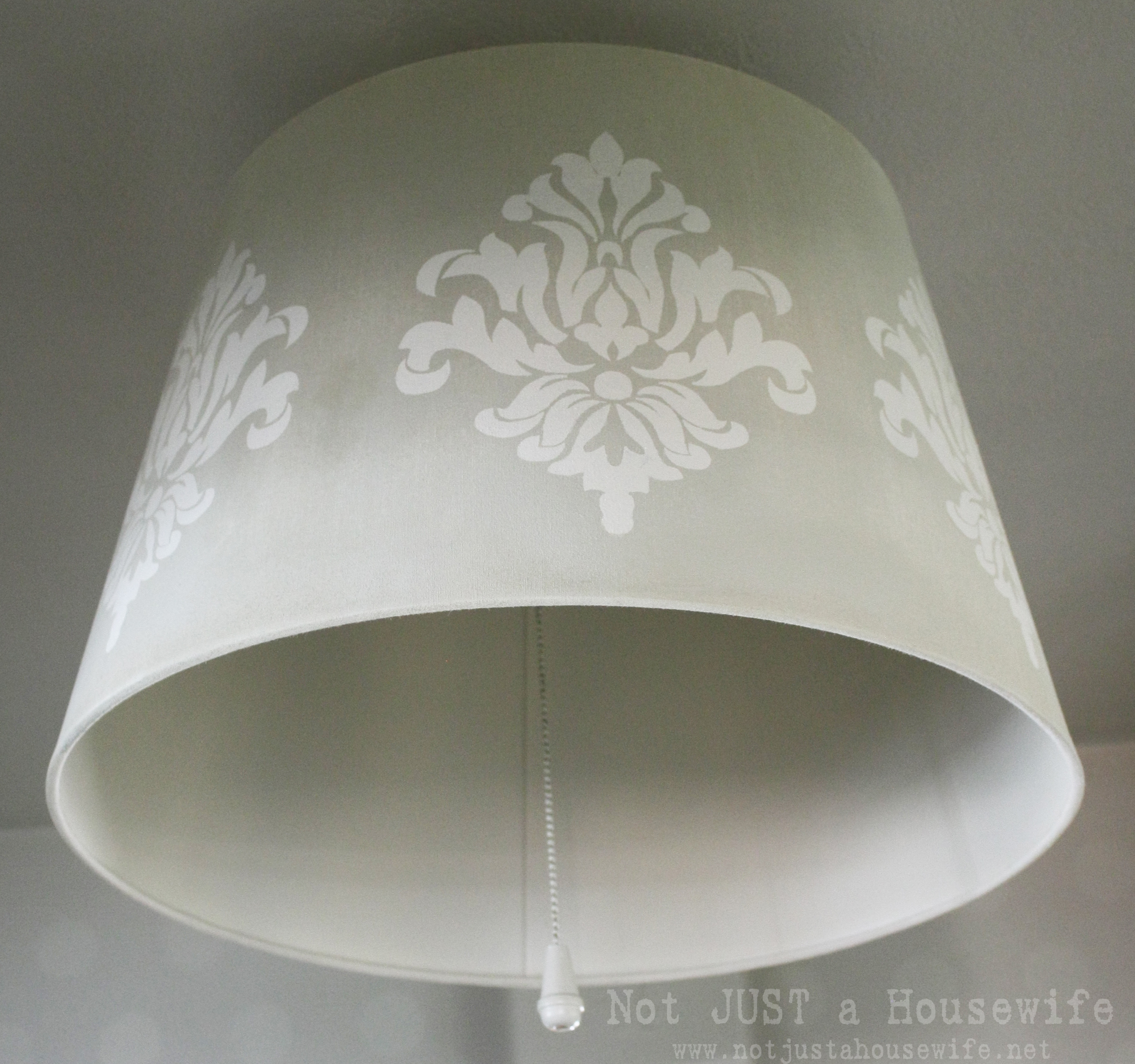 Stenciled Lamp Shade Stacy Risenmay regarding proportions 2496 X 2340