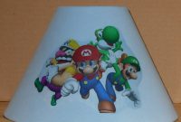 Super Mario Fabric Lampshade Lamp Shade Luigi Yoshi Wario Handmade for proportions 1500 X 1211