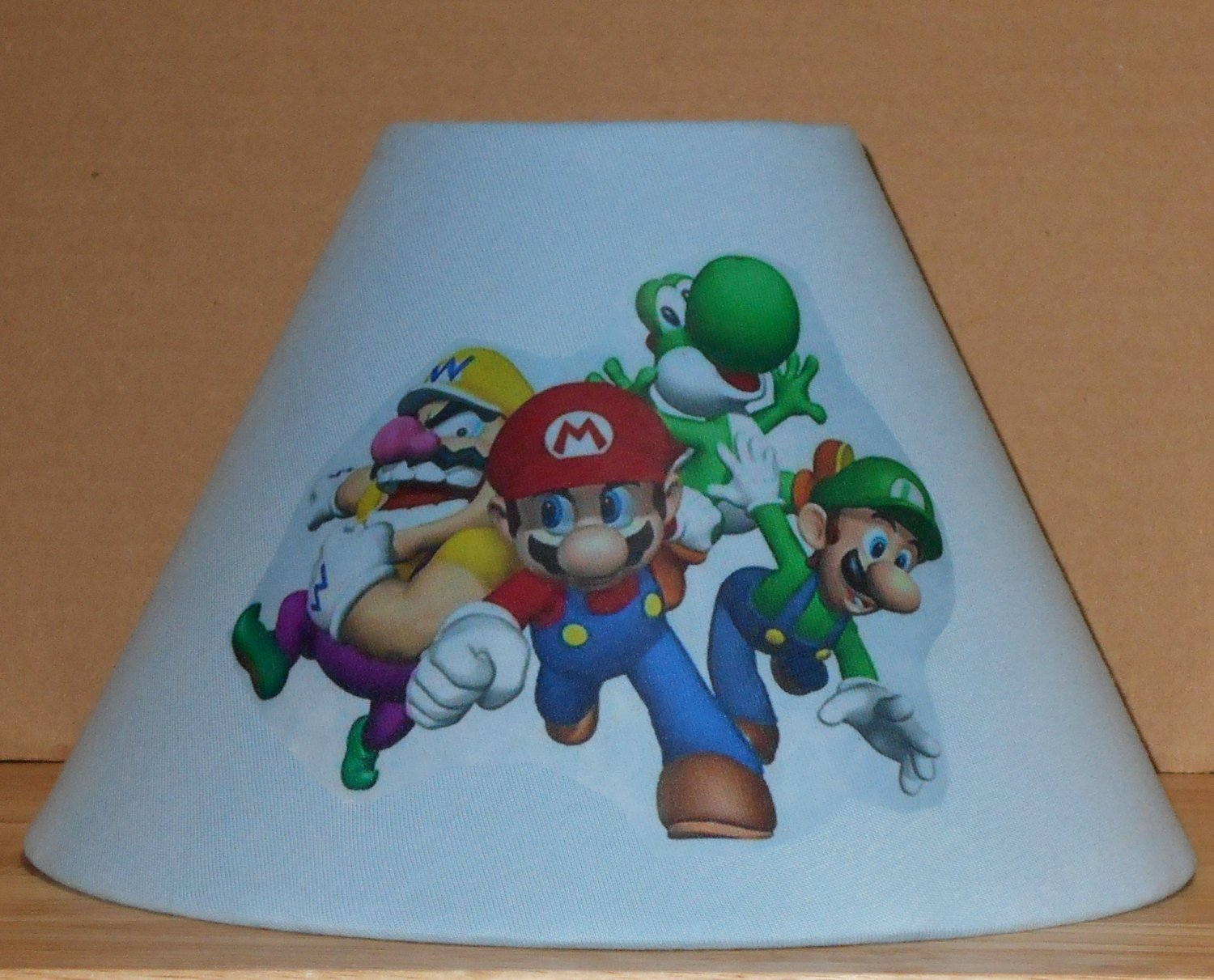 Super Mario Fabric Lampshade Lamp Shade Luigi Yoshi Wario Handmade for proportions 1500 X 1211