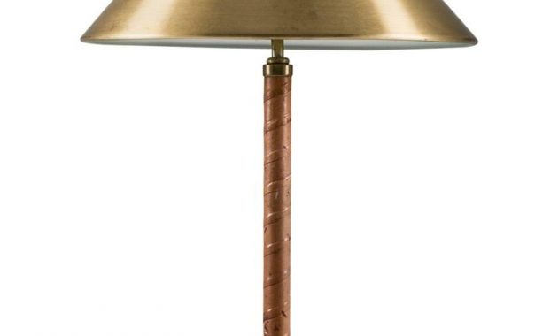 Swedish Midcentury Table Lamp In Brass And Leather Einar intended for size 1500 X 1500