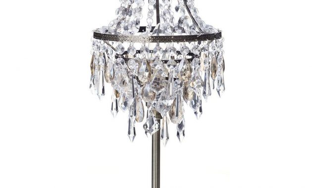 Table Lamp With Crystal Effect Droplet Shade 1 Light Antique Brass in size 1000 X 1000