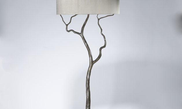 Tall Tree Humming Bird Floor Lamp In Grey Painted Pewter for proportions 1509 X 1600