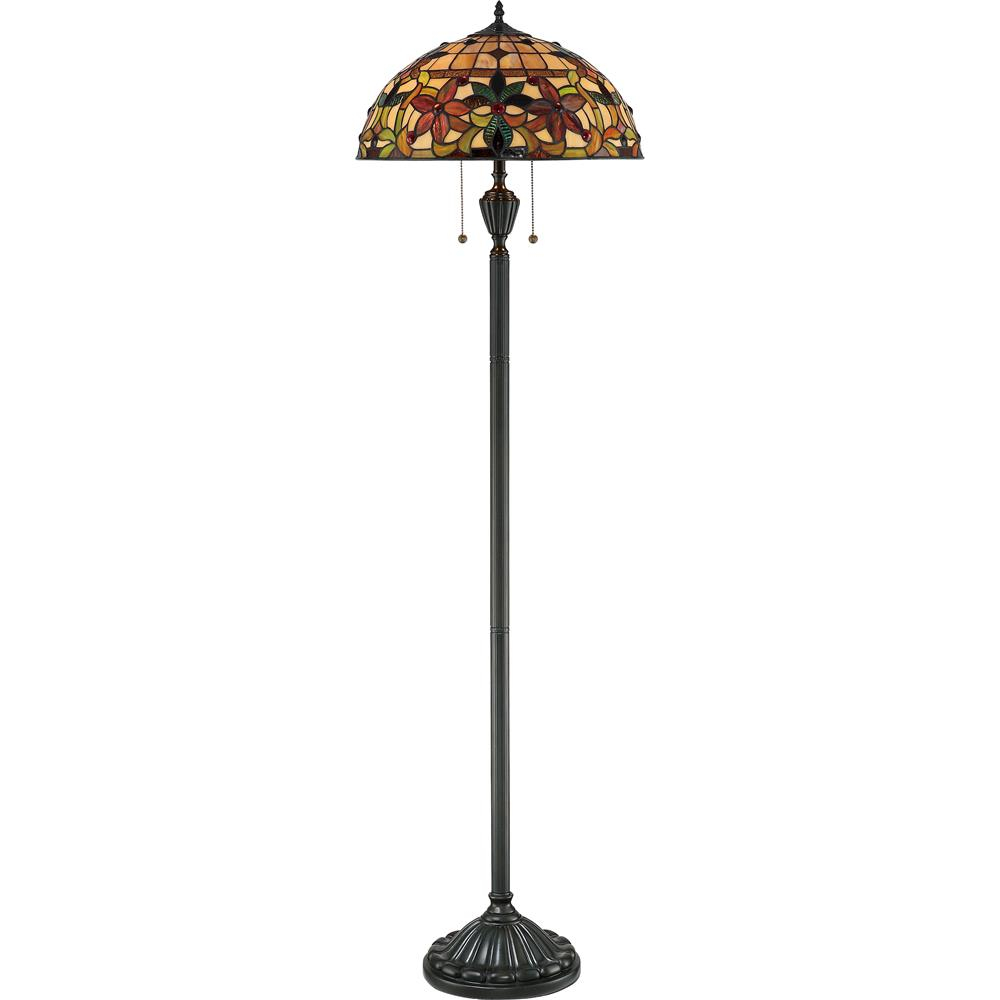 Tf878f Quoizel Lighting Tf878f Kami Tiffany Floor Lamp In Vintage for sizing 1000 X 1000