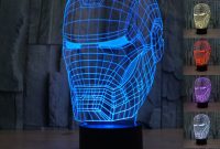 The Avengers Super Hero Iron Man Mask 3d Lamp Led Night Light Model pertaining to sizing 1000 X 1000