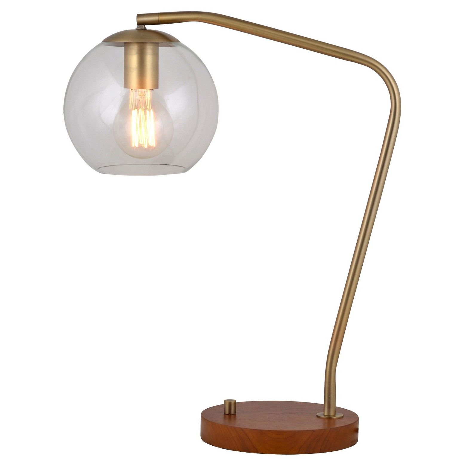 The Menlo Collection Floor Lamp In Brass From Threshold Has A Glass with regard to proportions 1560 X 1560