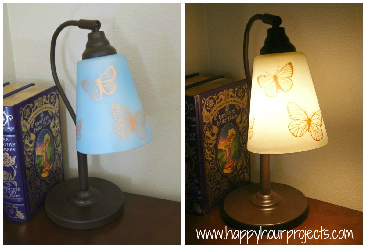 Thrift Lamp Re Vamp With Martha Stewart Glass Paints Happy Hour with regard to size 1200 X 812