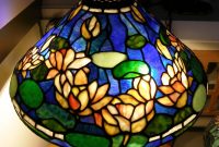 Tiffany Reproduction Stained Glass Lamp Shade 20 Water Lily Odyssey within size 1000 X 846