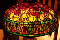 Tiffany Reproduction Stained Glass Lamp Shade 22 Red Yellow Tulips with regard to sizing 1000 X 970