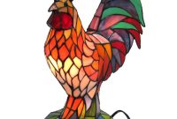 Tiffany Style Rooster Stained Glass Accent Lamp 16 Inch 3699 with sizing 1000 X 1000