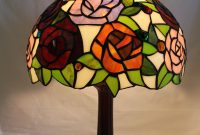 Tiffany Table Lamp 12 Inch Rose Flower Design Glass Lamp Shade With pertaining to measurements 3456 X 5184