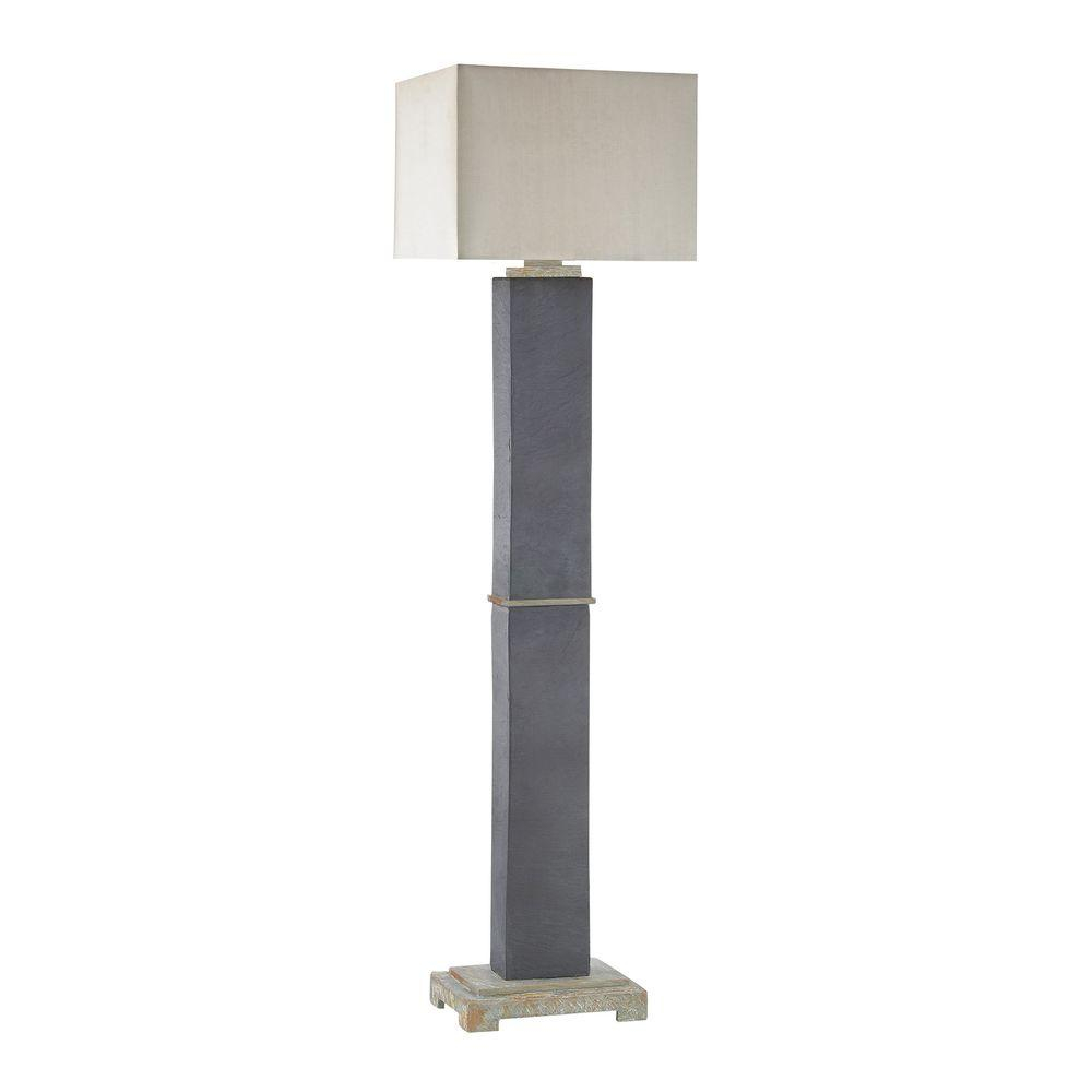 Titan Lighting 60 In Elliot Bay Grey Slate Outdoor Floor Lamp Tn pertaining to dimensions 1000 X 1000