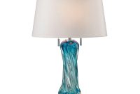 Titan Lighting Vergato 24 In Blue Free Blown Glass Table Lamp Tn intended for measurements 1000 X 1000