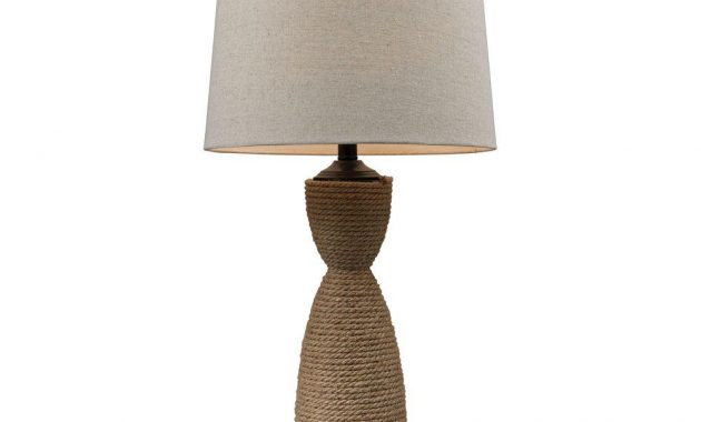 Titan Lighting Wrapped Rope 32 In Dark Brown And Sandstone Table with size 1000 X 1000