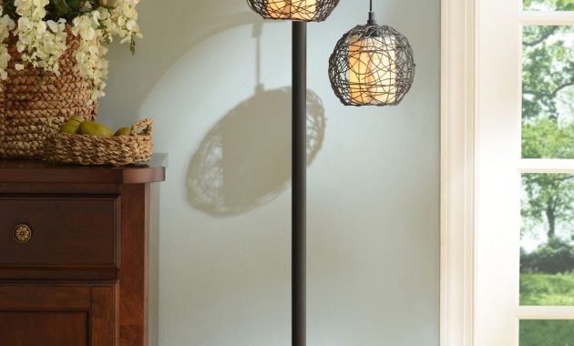 Triple Wicker Floor Lamp Floor Lamp Contemporary Design And within proportions 1178 X 2000