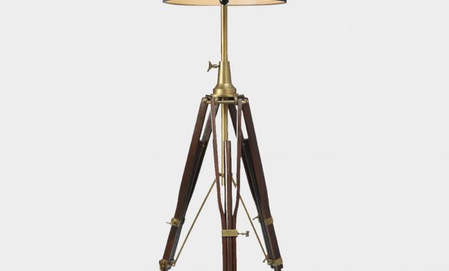 Tripod Floor Lamp Lamps Royal Marine Antique Brass And Brown Multi inside dimensions 1000 X 1000