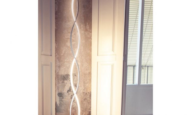 Twist 21 Watt Led Floor Lamp In Aluminum Elk Seven Colonial throughout measurements 1000 X 1000