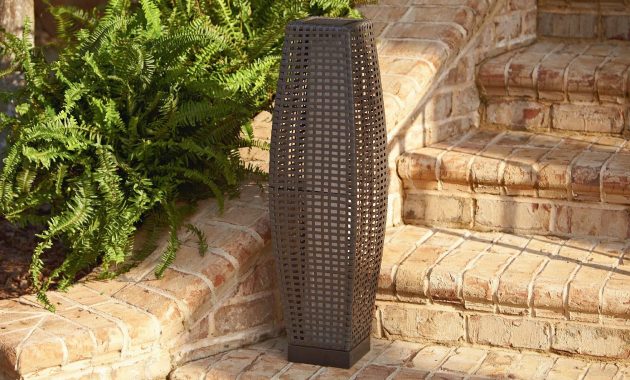 Ty Pennington Style Wicker Solar Floor Lamp Large Outdoor Living with regard to dimensions 1900 X 1266