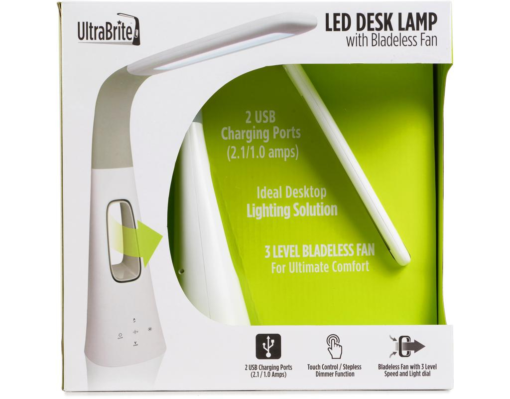 Ultrabrite Led Desk Lamp With Bladeless Fan Boxed regarding size 1024 X 800