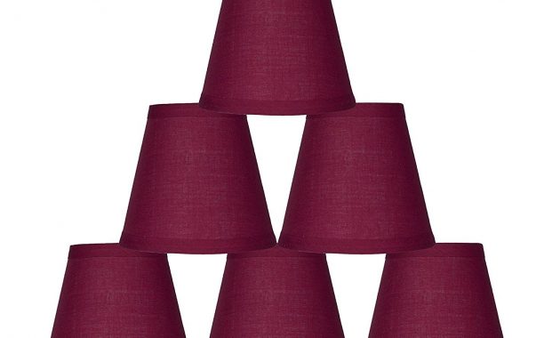 Urbanest Burgundy Cotton Mini Chandelier Lamp Shade 5 Inch with regard to sizing 1471 X 1500