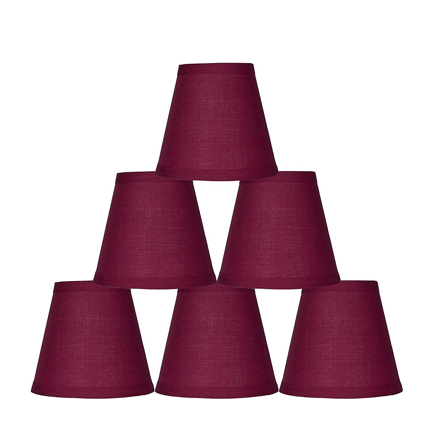 Urbanest Burgundy Cotton Mini Chandelier Lamp Shade 5 Inch with regard to sizing 1471 X 1500