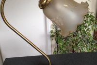 Vintage Brass Desk Table Lamp Etched Glass Shade In Cheadle Hulme inside measurements 768 X 1024