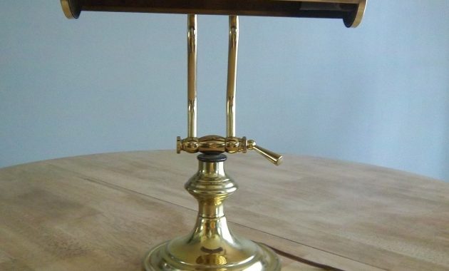 Vintage Brass Library Desk Lamp Vintage Antique Brass Table Lamp Coho with regard to measurements 1450 X 1500