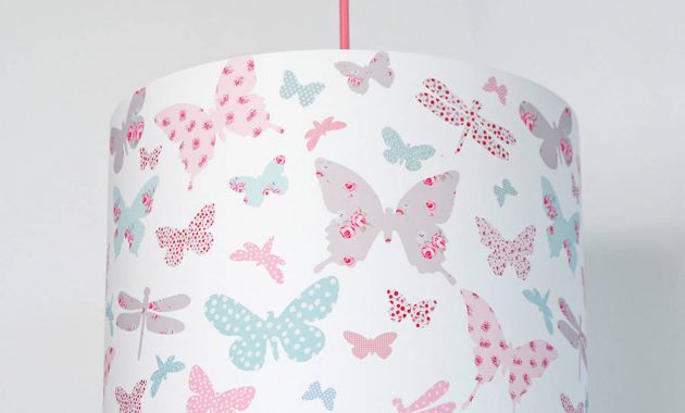 Vintage Floral Butterfly Paper Lampshade Koko Kids with proportions 900 X 900