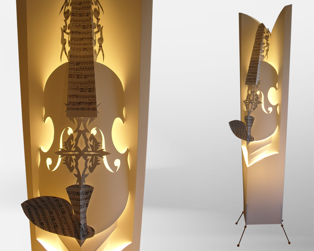 Violin Floor Lamp Gallinidesign1 On Deviantart throughout size 1000 X 800