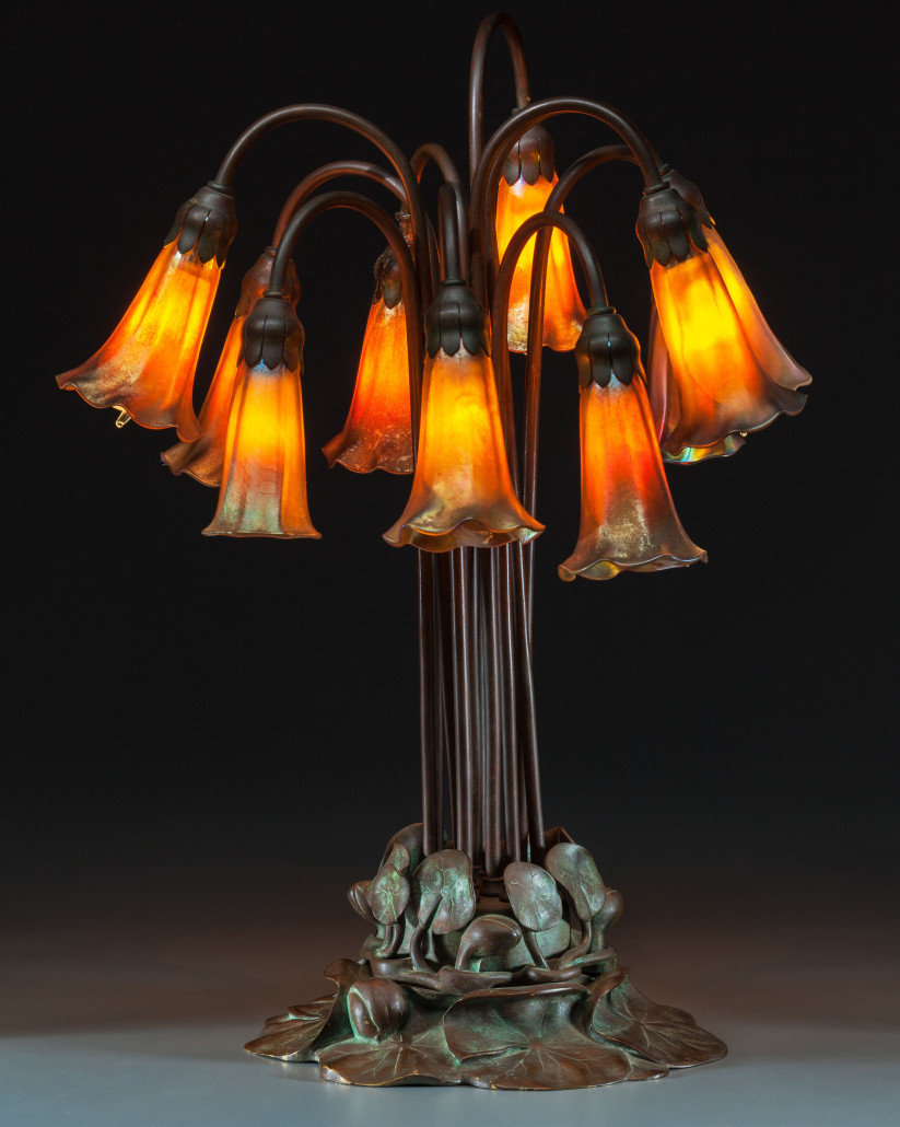 Wanted Tiffany Lily Lamp Excellent Lilly Lampe Base Pond Glass pertaining to measurements 823 X 1030