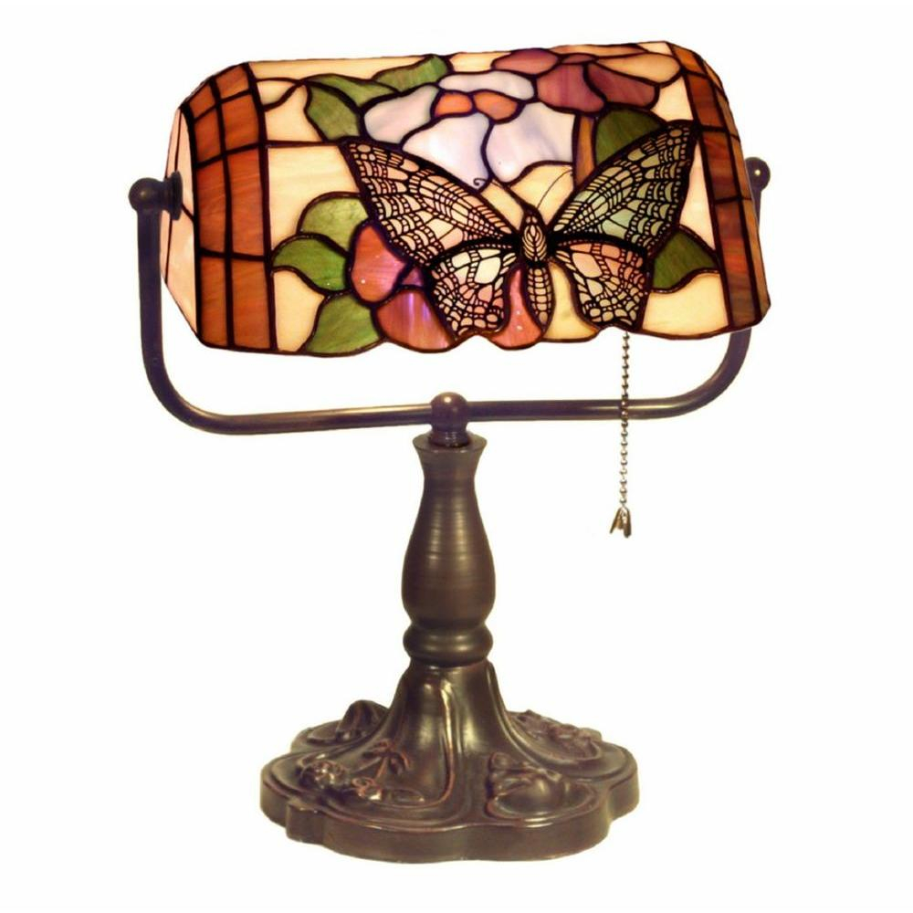 Warehouse Of Tiffany 13 In Butterfly Multicoloredbrown Desk Lamp pertaining to dimensions 1000 X 1000