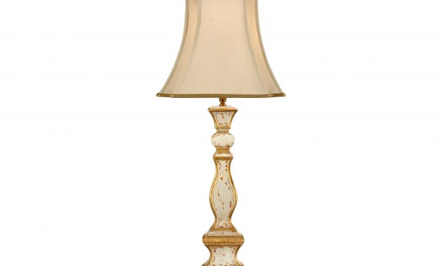 Wildwood Lamps Old Worn Antiqued Old White Gold Column Table Lamp regarding sizing 2901 X 2176