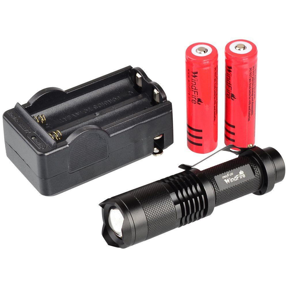 Windfire Cree Xml T6 U2 Led 1800 Lumens Zoomable 5 Modes Flashlight with dimensions 1000 X 1000