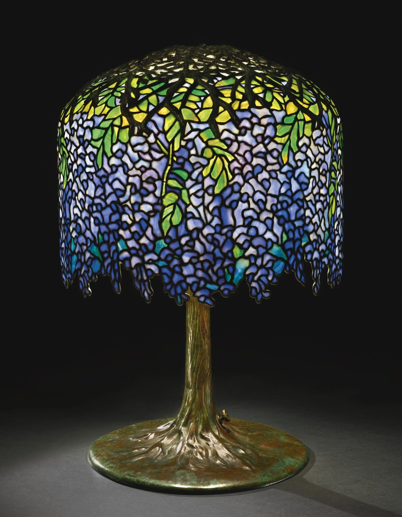 Wisteria Table Lamp Shade With Small Early Tag Impressed Tiffany with regard to measurements 1555 X 2000